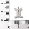 304 Stainless Steel Micro Pave Cubic Zirconia Charms STAS-Z107-09P-08-3