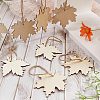 Gorgecraft 2 Sets 2 Style Autumn Theme Maple Leaf Unfinished Cutouts Wooden Decoration WOCR-GF0001-01-7