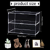 2-Tier Transparent Acrylic Minifigures Display Case ODIS-WH0043-63-2