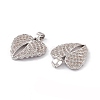 Brass Micro Pave Cubic Zirconia Pendants X-KK-E068-VC039-3