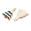 Christmas Theme Alloy Enamel Pendants X-ENAM-T020-10I-1
