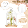 Heart Glass Dome Cover AJEW-WH0471-46-4