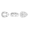 Preciosa® MAXIMA Crystal Sew-On Cups LS-Y-PRC-SD14-20050-G-5