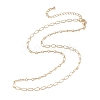 Brass Cable Chain Necklace for Men Women NJEW-JN03820-1