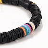 Handmade Polymer Clay Heishi Beads Stretch Bracelets BJEW-JB05304-05-3
