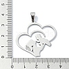 Non-Tarnish 304 Stainless Steel Pendants LS-STAS-C097-12P-3