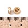 Brass Micro Pave Clear Cubic Zirconia Beads KK-B100-055C-G-3