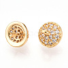 Brass Micro Pave Clear Cubic Zirconia Peg Bails KK-N254-173G-2