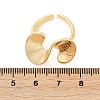 S-Shaped Brass Open Cuff Rings for Women RJEW-G343-19G-5