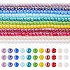 11Strands 11 Colors Electroplate Opaque Glass Beads Strands GLAA-TA0004-34-3