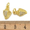 Rack Plating Brass Micro Pave Cubic Zirconia Pendants KK-I718-27G-02-3