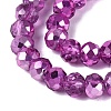 Transparent Electroplate Glass Beads Strands EGLA-Q131-01A-07-3