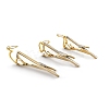 3Pcs 3 Styles Guitar Brass Tie Clips with Chain PW-WG51E18-01-3