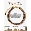 Adjustable Natural Tiger Eye Bead Bracelets PW-WG4E155-04-1