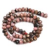 Natural Rhodonite Beads Strands G-C259-A25-5x8mm-3