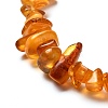 Natural Amber Chip Beads Stretch Bracelet for Kid BJEW-JB06819-01-3