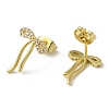 Brass Stud Earrings EJEW-D109-02G-2