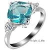 Fashion Classical Platinum Plated Brass Elegant Square Cubic Zirconia Rings RJEW-EE0001-100P02-B-2