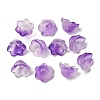 10Pcs Gradient Color Transparent Glass Bead Caps PW-WG464DA-08-1