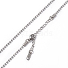 Non-Tarnish 304 Stainless Steel Ball Chain Necklace for Men Women NJEW-K245-017A-2