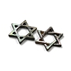 Natural Black Lip Shell Star of David Multi-Strand Links SSHEL-N038-04A-2