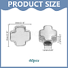 40Pcs 304 Stainless Steel Beads STAS-HY0002-06P-2