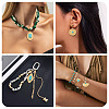 10Pcs 5 Styles Bohemian Style 304 Stainless Steel with Synthetic Turquoise Pendants STAS-TA0006-21-8