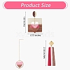 3 Pairs 3 Style Heart & Trapezoid & Square Resin & Walnut Wood Dangle Stud Earring EJEW-SW00014-01-2