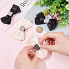 4Pcs 2 Colors Polyester Bowknot Shoe Decorations FIND-FG0002-38-3