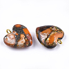 Assembled Bronzite and Imperial Jasper Pendants G-T111-04F-3