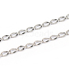 Tarnish Resistant 304 Stainless Steel Curb Chains CHS-L001-56-0.4mm-1