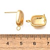 Brass Stud Earrings KK-Z092-04G-2