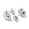 Heart Rack Plating Brass Stud Earrings EJEW-F331-27P-2