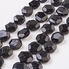 Natural Black Tourmaline Beads Strands G-F568-032-1