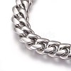 Tarnish Resistant 201 Stainless Steel Curb Chain Bracelets BJEW-P244-01P-3