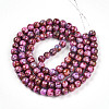 Baking Paint Glass Beads Strands DGLA-N003-8mm-B03-3