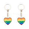 DICOSMETIC 2Pcs Pride Alloy Keychain KEYC-DC0001-06-1