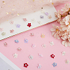 Polyester Satin with Plastic Pearl Flower DIY-WH0542-16-4