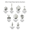 100Pcs 10 Styles Tibetan Style Zinc Alloy Pendants TIBEP-CJ0001-49-2