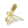 Brass Cubic Zirconia Ear Studs Findings KK-R154-03G-2