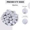 80Pcs Round Silicone Focal Beads SIL-SZ0001-24-21-2