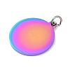 Ion Plating(IP) 304 Stainless Steel Pendants STAS-I311-33G-RC-2