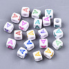 Opaque White Acrylic Beads SACR-R252-02A-1