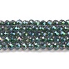 Electroplate Transparent Glass Beads Strands X1-GLAA-H021-01B-FR01-2