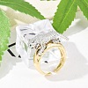 Brass Micro Pave Clear Cubic Zirconia Cuff Rings for Women Men RJEW-Z080-02GP-01-3