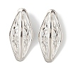 Leaf Brass Stud Earrings for Women EJEW-Q389-04P-1