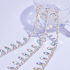  Brass Rhinestone Strass Chains CH-NB0001-01-5