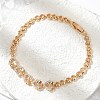 Brass Micro Pave Cubic Zirconia Link Chain Bracelets KK-R217-37G-1