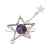 Natural Amethyst Pendants PALLOY-TA00444-03-2