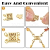 4Pcs 4Styles Brass Hollow Box Clasps KK-YW0004-49-2